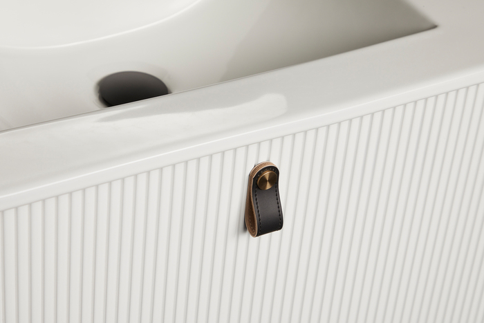 Knopp Läder Svart 2-pack 